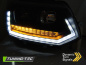 Preview: LED Tagfahrlicht Scheinwerfer für VW T5 GP (Facelift) 10-15 schwarz mit dynamischem LED Blinker